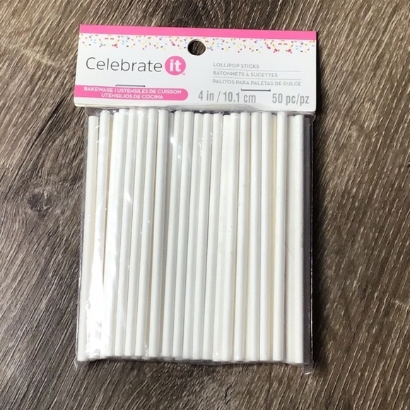 Celebrate It Other - Celebrate It White Lollipop Sticks - 50 Pack (0225)